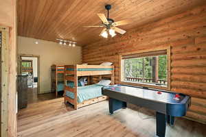Bunk bed area in rec room/ family room downstairs