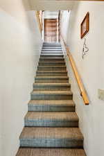 Stairs to lower level rooms