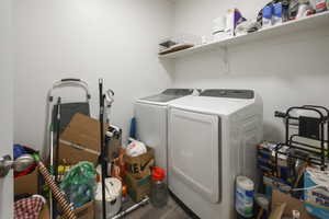Laundry area with separate washer and dryer