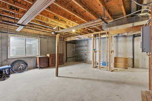 Basement unfinished storage area