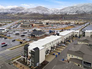 Aerial view of a mountainous background