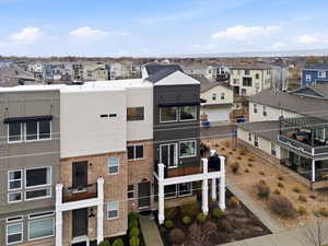 Aerial view of residential area