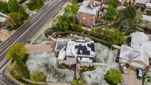 Aerial view of residential area