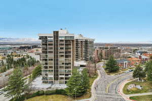 View of property with a mountain view