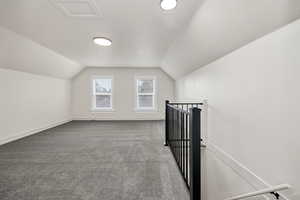 Bonus room with carpet flooring