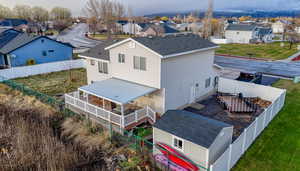 Aerial view of residential area