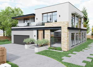 Conceptual renderings – Not an approved building plan (2500 SF footprint)