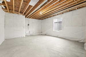 View of  unfinished basement