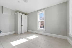 Bedroom with baseboards