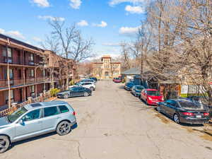 View of uncovered parking lot