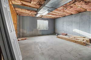 View of below grade area