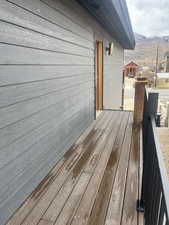 Deck with a mountain view