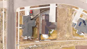 Aerial view of residential area