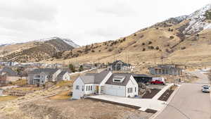 Mountain view featuring nearby suburban area