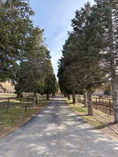 View of road with a rural view