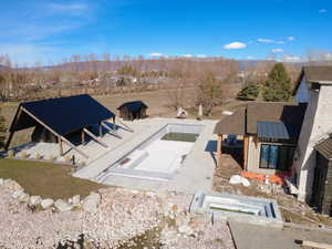 Aerial view of property and surrounding area