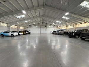 Parking garage featuring metal wall