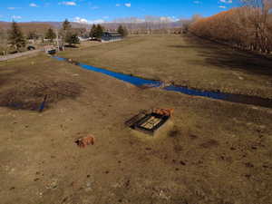 Aerial view of sparsely populated area