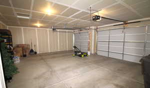 2-car garage with a garage door opener