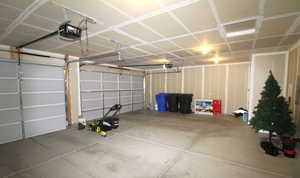 2-car garage with a garage door opener