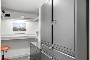 View of walk in closet