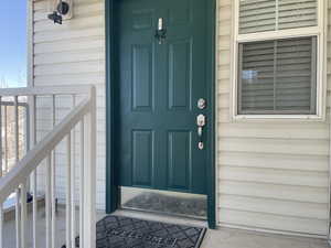 View of exterior entry