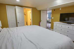 Bedroom featuring ensuite bathroom