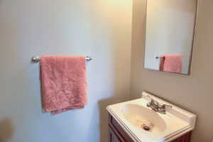 Bathroom featuring vanity