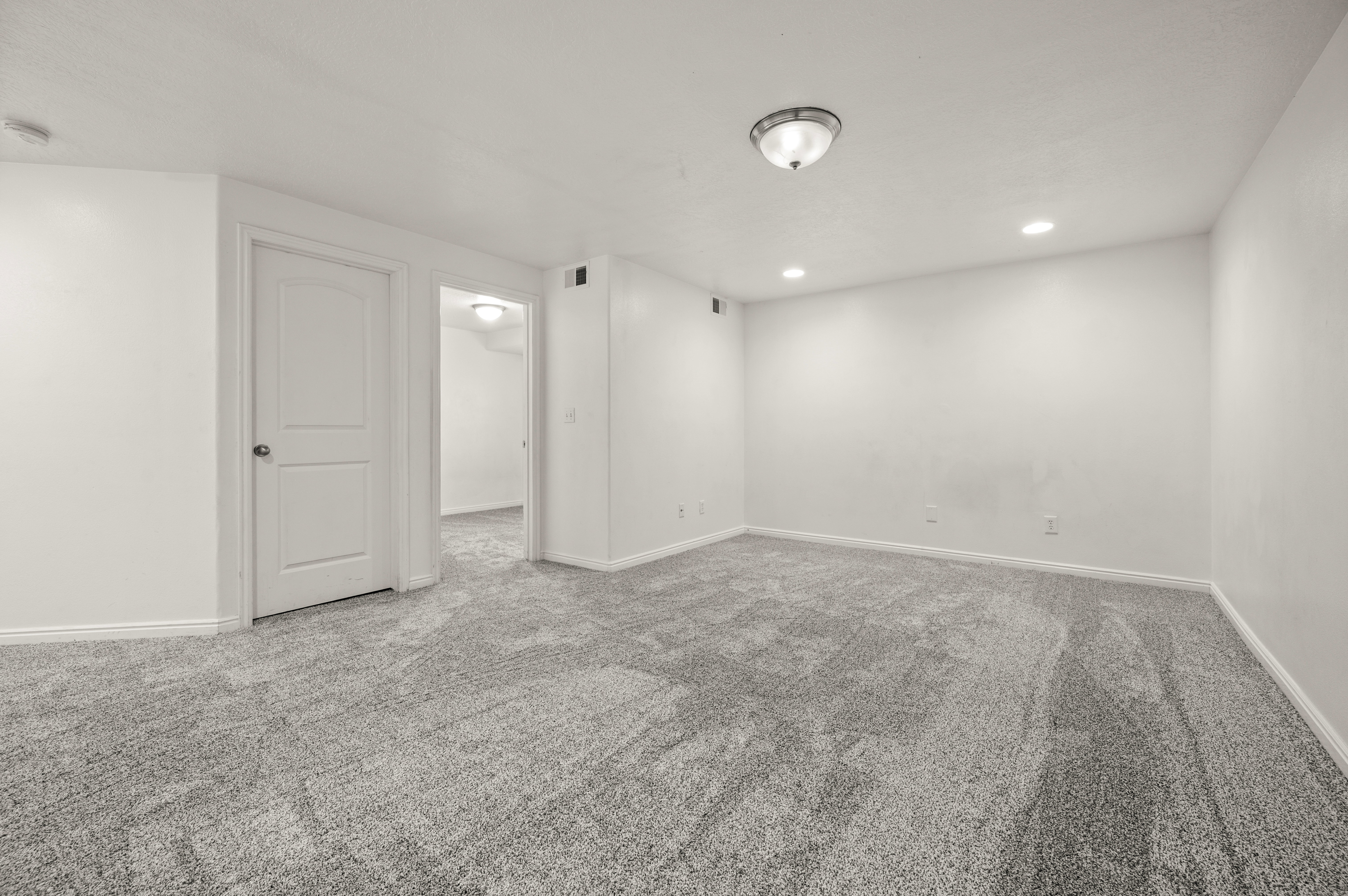 Large family room in basement