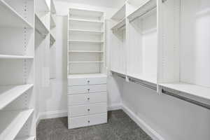 Massive Pantry with dark colored tile