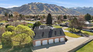 Mountain view featuring nearby suburban area