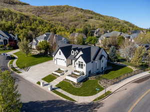 Aerial view of residential area
