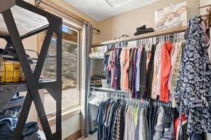 View of walk in closet