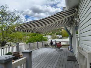 View of wooden terrace