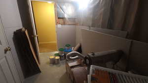 stubbed in bathroom in basement ready