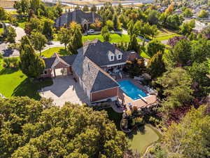 Bird's eye view of a pool