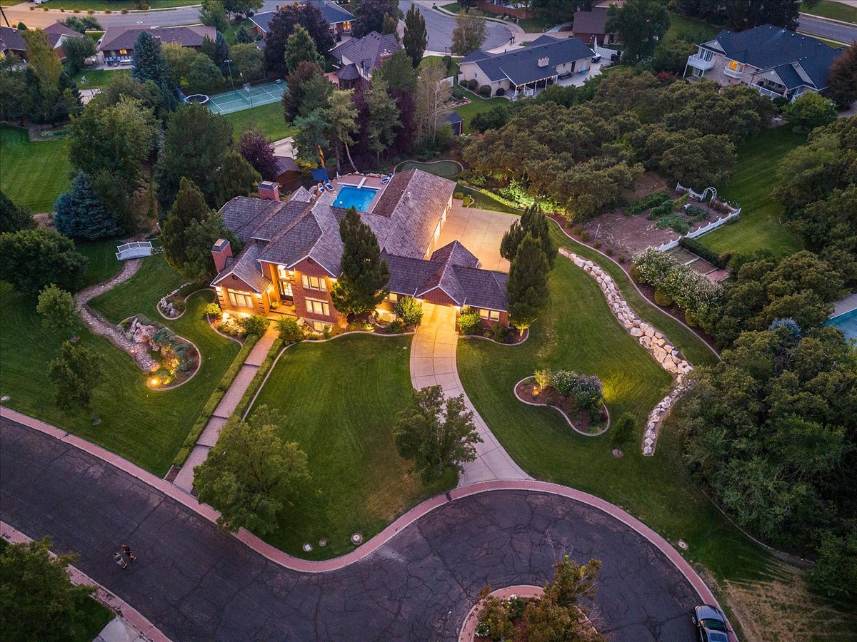 View from above of property