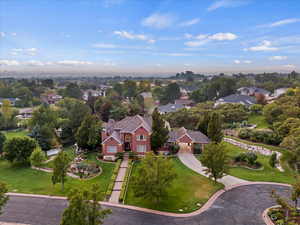 Aerial view of residential area