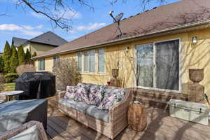 Deck with area for grilling