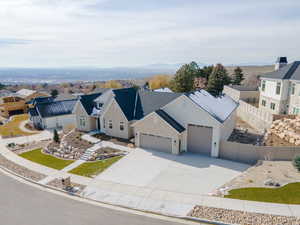 Aerial view of residential area