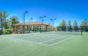 View of tennis court