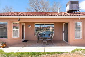 View of patio / terrace featuring outdoor dining space