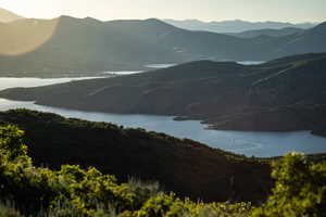 Mountain view with a large body of water