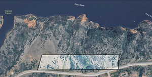 Aerial view of property's location