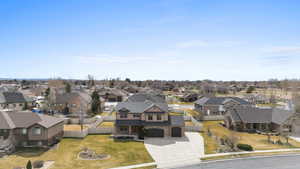 Aerial view of residential area