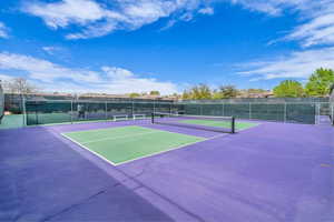 View of tennis court