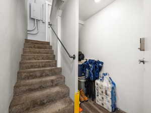 Stairway going down to basement