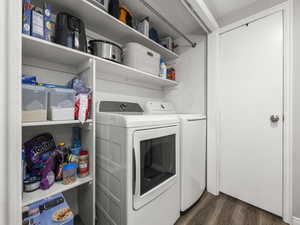 Laundry area for basement unit