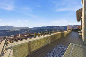 Deck with a mountain view