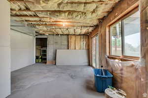 View of below grade area